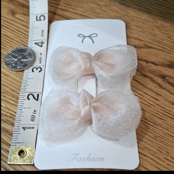 Blush Pink Hair Bows - Picture 5 of 5